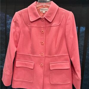 Pendleton Women's Pea Coat in Vibrant Pink Size L